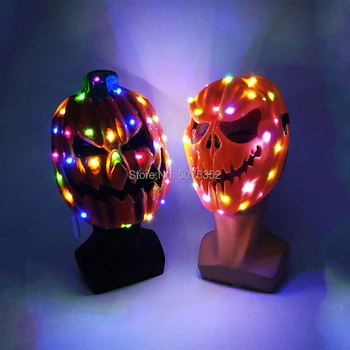 2021New Halloween Luz LED de la Máscara de la Luz hasta el Cosplay de la Fiesta de la Máscara Para Halloween, Fiesta de Baile Luminoso Máscara de Resplandor en la Oscuridad