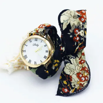 Shsby Nueva Rosa de Oro de las Señoras de Tela reloj de pulsera de las mujeres de la moda reloj de vestir de alta calidad reloj de cuarzo chicas dulces reloj reloj de tela