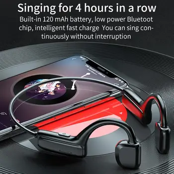 Auriculares Inalámbricos de Conducción Ósea Bluetooth 5.0 Auriculares Sweatproof Estéreo de Auriculares de Manos libres Para el Senderismo Ciclismo Running