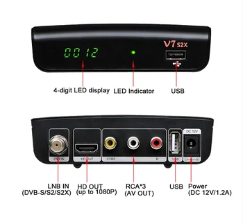 Digital GTmedia V7 S2X HD Receptor de la ayuda usb wifi DVB-S2 H. 265 V7S2X decodificador alimentado por GTmedia V7S HD TV box no hay ninguna aplicación incluido