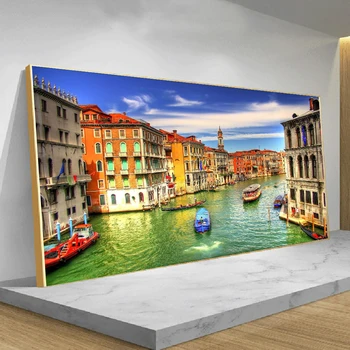 HD Impresión de la Ciudad de Venecia Paisaje Cartel de Lona Pintura al Óleo Pinturas de la Pared Carteles Cuadros Decoración para el Hogar en Obras de arte para la Sala de estar
