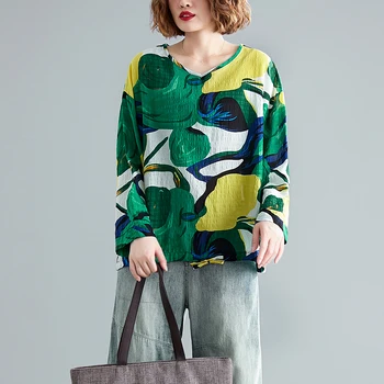 Estilo coreano de algodón de tamaño más vintage otoño casual suelto tee camiseta de las mujeres t-shirt camiseta de damas ropa 2020 tops streetwear