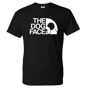 Nuevo de la Moda de Impresión T-shirt La Cara de Perro de la Carta de Patrón de Ropa de las Mujeres de los Hombres Casual O-Cuello de la Camiseta de Deporte de Algodón T Camisa Tops Unisex