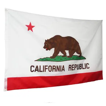 CANDIWAY California Bandera de la Bandera de estados UNIDOS de Poliéster Banner Piscina al aire libre Nuevo estado de los Estados unidos banderas 90*150CM