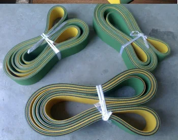 (Se puede Personalizar)-2x30x1000mm Amarillo verde de Nylon de la hoja de banda base textil planas de transmisión de la correa