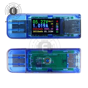 AT34 USB 3.0 Pantalla LCD a Color de Voltímetro Amperímetro de Corriente de Voltaje Medidor de Multímetro de Carga de la Batería del Banco de la Alimentación por USB del Probador de Detector