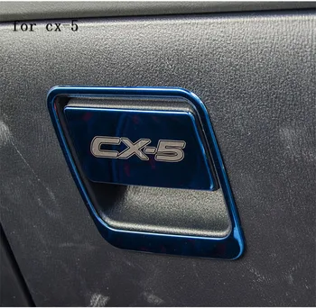 Coches de acero inoxidable co-piloto de la caja de almacenamiento de borde para Mazda CX-5 cx5 2017 - 2020 Segunda generación de Coches de estilo 2PCS