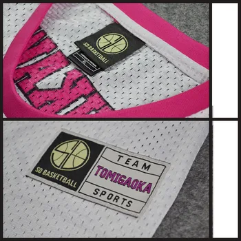 Traje de Cosplay de Baloncesto NO.4 Rukawa TOMIGAOKA de la Escuela de Baloncesto Camisetas del Equipo de Baloncesto de los Hombres de los Deportes de las Tapas del Tanque