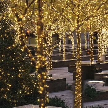 20M-100M LED Cadena de Luces de Calle al aire libre de la Luz 8 Modos de Iluminación Jardín de la Casa de la Decoración Para la Navidad la Fiesta de la Boda de Vacaciones