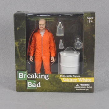 Caja de regalo de 28cm Breaking Bad Heisenberg de la figura de acción de la muñeca de la historieta del PVC de Walter white modelo de juguete d10
