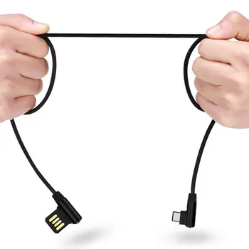 Venta caliente del Envío de la Gota Curva de la Interfaz USB Tipo C Cable de Datos y Cable de Carga USB Adaptador de