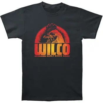 Wilco Hombres Gallo Negro Vintage T-shirt Negro