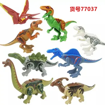8 Dinosaurios Bloques de 32*32 Puntos Base de la Placa de los Niños Juguetes Educativos Juguetes de Regalo de Jurassic Park Mundo de Dinosaurios de Dino para los Niños los Niños