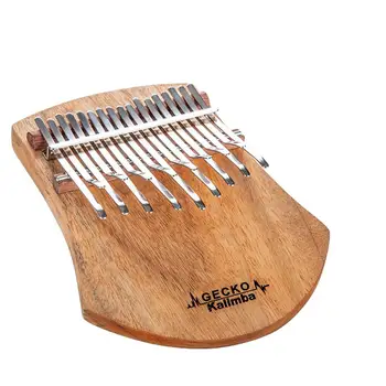 GECKO 17 Clave de Kalimba Piano de dedo Pulgar Dedo Mbira Sanza Camphorwood de Percusión de Teclado Instrumentos Musicales