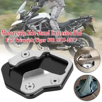 Motocicleta de Soporte de Lado la Extensión de la Almohadilla de la Ampliadora Anti-rust Ajuste Para la Triumph Tiger 800 2013 2016 2017 CNC de Aluminio
