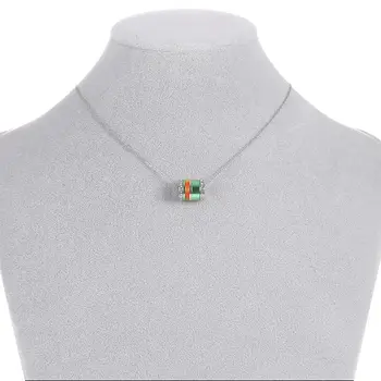 Cremo Apilable Collares De Cristal Colgante De Collar De Cadena De Las Mujeres Spinner Original De Acero Inoxidable Collar De Cadena