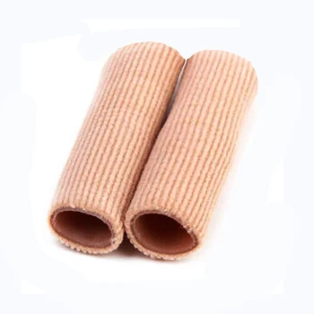 4 piezas de Nylon tubo de suela de silicona gel liner protector de dedos de Tela Cubierta de pies de Tubo Protector de juanetes Callos Callos almohadilla para el dedo