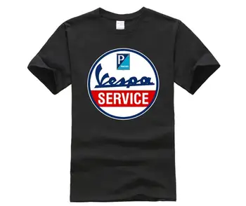Clásico Piaggio Vespa Servicio de Camiseta de los Hombres T-shirt Lambretta Scooter Gilera Derbi Moto Guzzi Moto Aprilia