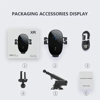YOUXIU 15W Wireless Cargador de Coche Cargador de Carga Rápida Auto de Sujeción del Sensor de Aire de Ventilación Titular del Teléfono para el iPhone /Samsung /Huawei