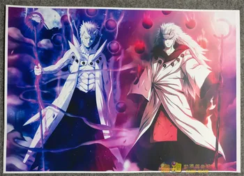 8 pcs/set Anime NARUTO cartel de Uchiha Sasuke Uzumaki Naruto Uchiha Obito las imágenes de la pared para la sala de estar A3 carteles de Cine regalos