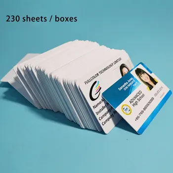 Blanco de inyección de tinta en blanco imprimible de tarjetas de pvc para tarjeta de membresía del club de la tarjeta de IDENTIFICACIÓN de la tarjeta impresa por Epson o Canon de inyección de tinta las impresoras de 230pcs