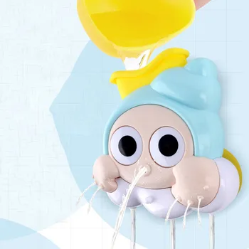 Nuevos grandes ojos brotan jugar de agua la concha de turno de reír en la nube de la ducha de los niños de cuarto de baño de padre-hijo interactivo de agua de la ducha juguetes