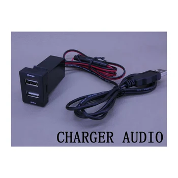 1PC Cargador USB Cargador de Coche USB Conector de la Pantalla de Voltaje de la Temperatura de Audio Cargador VOL.V TEM HDMI Para el Toyota Corolla Yaris IZOA