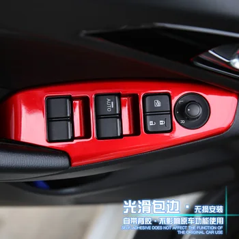 Rojo ABS completo del interior del coche decoración de lentejuelas para Kia Mazda 3 Axela 2016 Coche-estilo