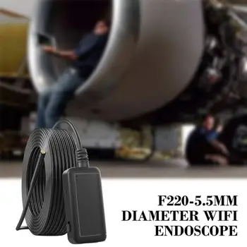 Wifi 5.5 Mm De Mano Endoscopio Boroscopio De Inspección De Vídeo De La Cámara Portátil Endoscopio De La Línea Dura De La Cámara Para F220