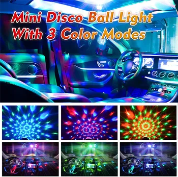 El Color de la Música De la Discoteca del Interior del Coche Lámpara de Techo de Fiesta DJ Luces Decorativas Discoteca Proyector Luz Interior LED Luces del Coche