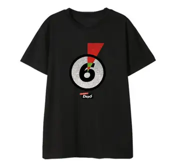 Kpop estilo de verano día6 la impresión del logotipo de los fans de apoyo camiseta de la moda unisex o de cuello de manga corta de k-pop t-shirt