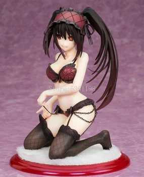 16cm de Anime Chica Sexy Figura Juguetes Fecha en que Viven Tokisaki Kurumi Ver de Rodillas. PVC Figura de Acción de Juguetes Modelo de la Colección de Muñecas de Regalo