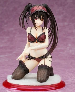 16cm de Anime Chica Sexy Figura Juguetes Fecha en que Viven Tokisaki Kurumi Ver de Rodillas. PVC Figura de Acción de Juguetes Modelo de la Colección de Muñecas de Regalo
