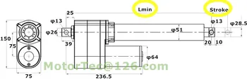 LV-30 1000KG de la fuerza de 160 mm/s velocidad de 500 mm trazo de 12V 24V DC industria eléctrica actuador lineal,la velocidad del actuador lineal