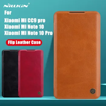 Mi CC9 Pro Flip Cover Nillkin Qin de Cuero de Lujo del Libro Caso de Cartera para el Xiaomi Mi Note 10 Pro Completo estuche Protector Fundas