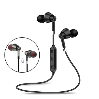Inalámbrica Bluetooth Auriculares Magnéticos con Cancelación de Ruido Auriculares de banda para el cuello Sport 3D Stereo In-Ear con Micrófono para IOS Android