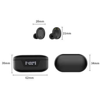 Bluetooth 5.0 Inalámbrico de Auriculares 6H Tiempo Continuo, IPX8 Impermeable Deep Bass auriculares Inalámbricos para los Deportes, Micrófonos internos