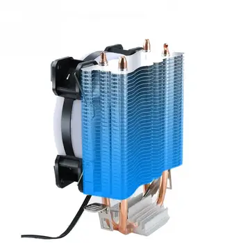 Doble Tubo de Calor de la CPU Cooler Silencioso Radiador Universal Hidráulica de Rodamiento de Aluminio Profesional Equipo de Escritorio Fácil de Instalar Ventilador