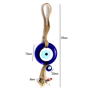 La suerte de los Ojos de Vidrio de Mal de Ojo Llavero de la Trenza de la Pared Colgante de Perlas de colores Clave de la Cadena de los Resultados de Joyería de Fabricación Artesanal EY5352