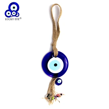 La suerte de los Ojos de Vidrio de Mal de Ojo Llavero de la Trenza de la Pared Colgante de Perlas de colores Clave de la Cadena de los Resultados de Joyería de Fabricación Artesanal EY5352