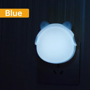 Precioso Auriculares oso Luz de Noche LED Bebé Lámpara de la Mesita de Luz Automático de Control de la Lámpara Bebé Durmiendo Juguete a los Niños los Regalos de Navidad DA