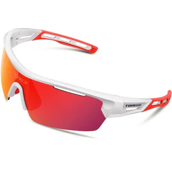 Polarizado Gafas de sol de los Deportes Con 4 Intercambiables Lenes para Hombres, Mujeres Corriendo de manejo de la Pesca de Golf de Béisbol de la Marca de Gafas