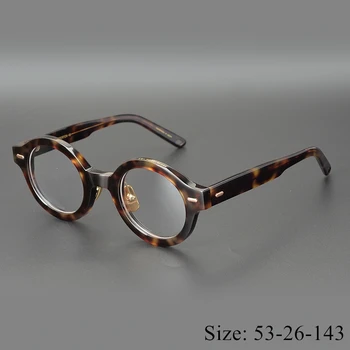 Vintage Acetato de gafas de marco SHEPPERTON diseño Único clásica ronda de grandes gafas de mujeres hombres caja original en caso de