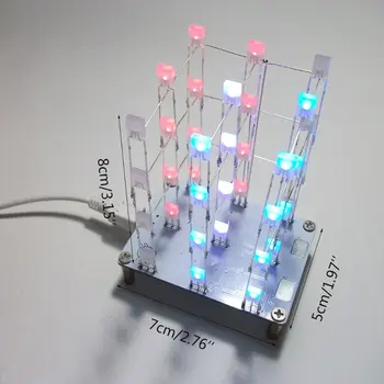 DIY Kit de Electrónica Touch Control 3x3x4 Cubo Multicolor LED Luz de los Cubos de Diy Kits de Dropshipping
