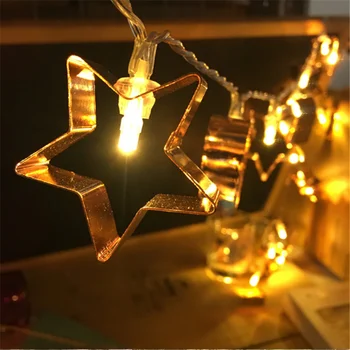 La navidad de Cadena de Luz de Amor Estrellas de 1,5 m de 10 de la Lámpara de la Decoración del Hogar, Decoración de Navidad para la Casa de Año Nuevo Decoración de Navidad 2021 Natal