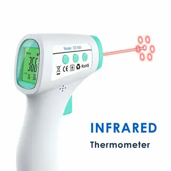 2020 Infrarrojos Tremometro Termómetro electrónico digital Multi-propósito Sin contacto para medir la temperatura de la pistola de термометр цифровой