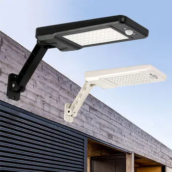 Impermeable de Movimiento PIR Sensor de Luz 60 LED Lámpara Solar Con Control Remoto para el Jardín al aire libre en el Patio de Iluminación