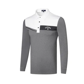 Los hombres de la camisa de golf de Golf de manga larga ropa de deportes de rápido secado de la ropa