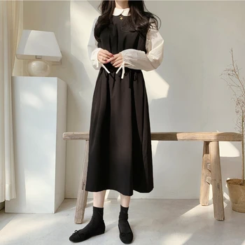 Dulces lindos Tops de las Mujeres de la Primavera de Camisa Básica de la pajarita de Manga Larga de Corea del Japonés de Diseño de Estilo Preppy Camisa Blanca Blusas de Algodón 128