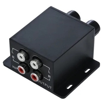 Onsale 1pc Universal para Coche Amplificador de Graves Controlador de Autos Negros APLICACIONES de RCA de Nivel de Ganancia de Volumen Ecualizador + 4pcs Tornillos